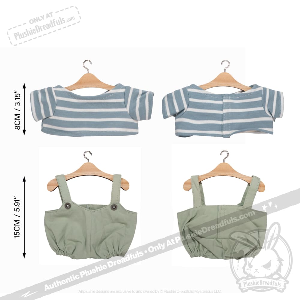 Plush Outfit -Olive Pumpkin Patch Overall Set accessory