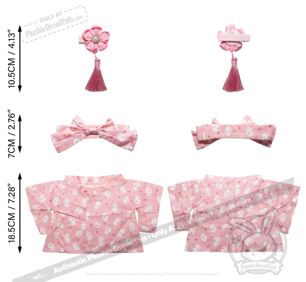 Plush Outfit - Pink Kimono accessory