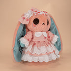 Plush Outfit - Pink Polka Dot Ruffle Dress Outfit accessory