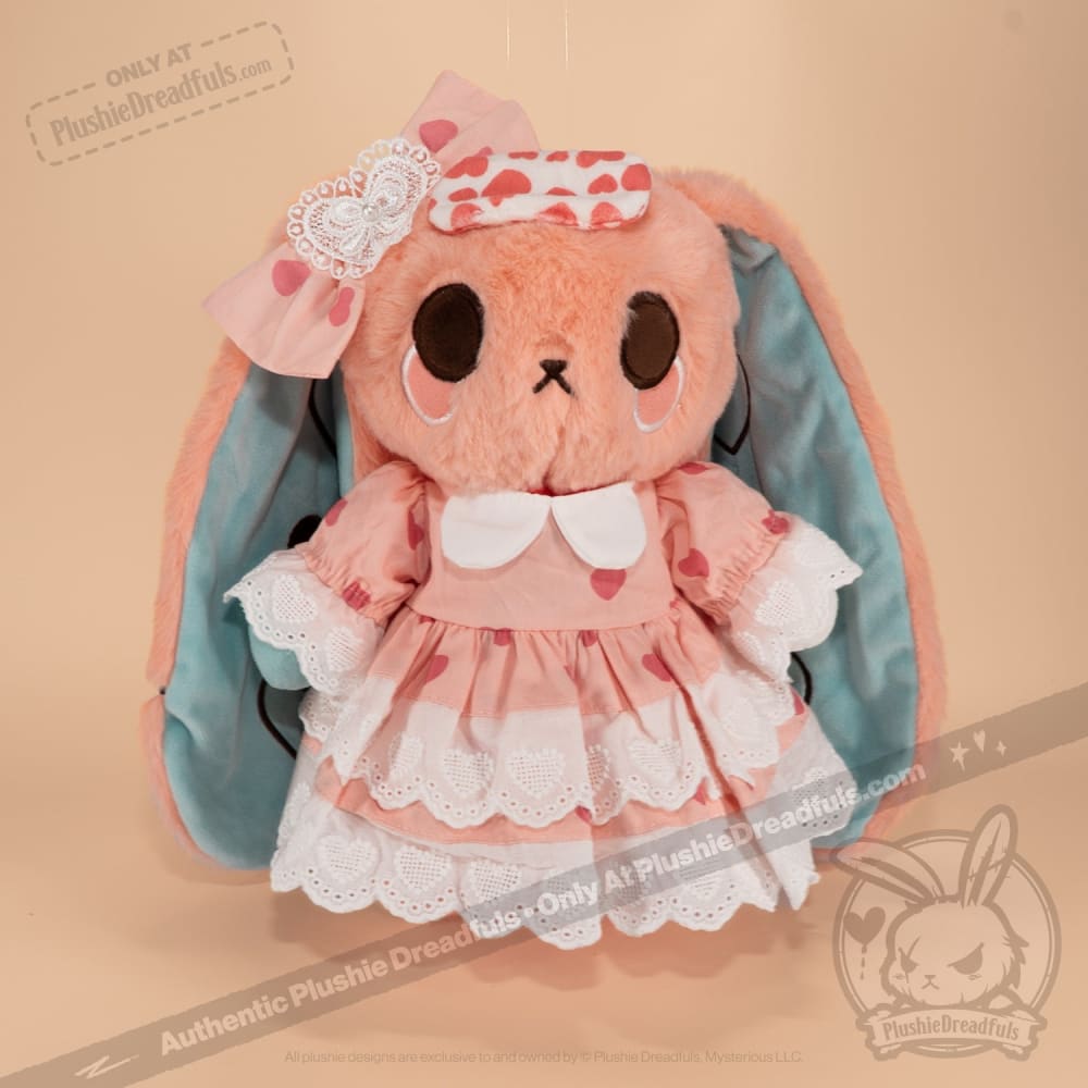 Plush Outfit - Pink Polka Dot Ruffle Dress Outfit accessory