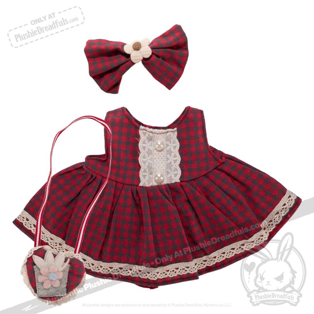 Plush Outfit -Red Hopscotch Dress accessory