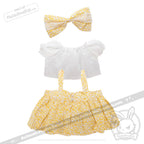 Plush Outfit -Yellow Floral Jumper Skirt accessory