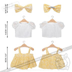 Plush Outfit -Yellow Floral Jumper Skirt accessory