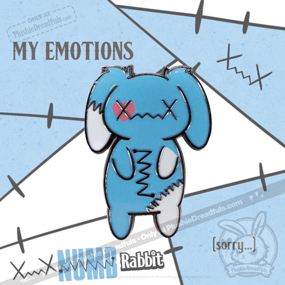 Plushie Dreadfuls - 2 Inch Enamel Pin Numb Pin