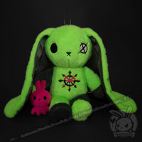 Load image into Gallery viewer, Plushie Dreadfuls - ADHD Rabbit Extra Chaos Edition- Plush Stuffed Animal plush
