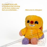 Load image into Gallery viewer, Plushie Dreadfuls - Allergy Rabbit Plush Stuffed Animal Plush
