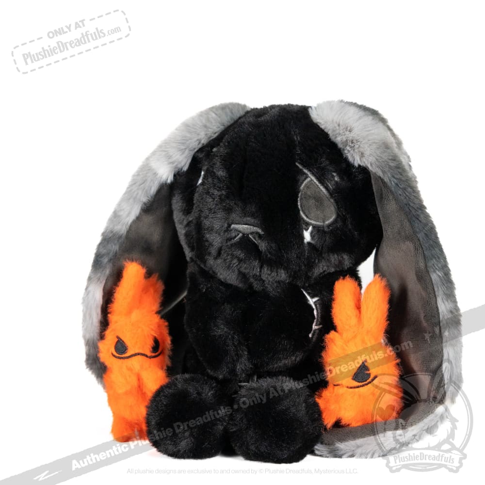 Black stuffed rabbit on sale