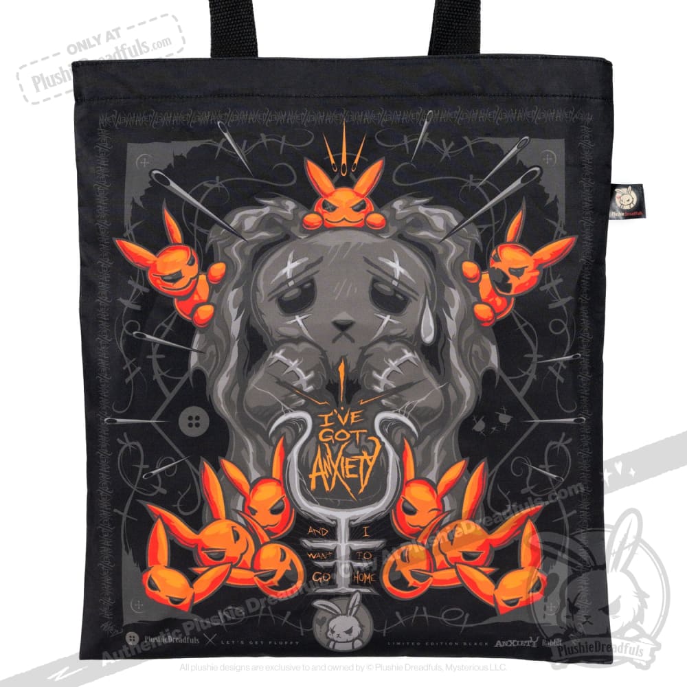 Plushie Dreadfuls - Anxiety Rabbit (Black Limited Edition) Plush Stuffed Animal Plush