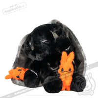 Load image into Gallery viewer, Plushie Dreadfuls - Anxiety Rabbit (Black Limited Edition) Plush Stuffed Animal Plush
