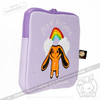 Load image into Gallery viewer, Plushie Dreadfuls Anxiety Rabbit Plush Zip Tablet Sleeve - Mysterious
