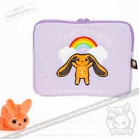 Load image into Gallery viewer, Plushie Dreadfuls Anxiety Rabbit Plush Zip Tablet Sleeve - Mysterious
