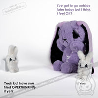 Load image into Gallery viewer, Plushie Dreadfuls - Anxiety Rabbit (Purple Limited Edition) Plush Stuffed Animal Plush
