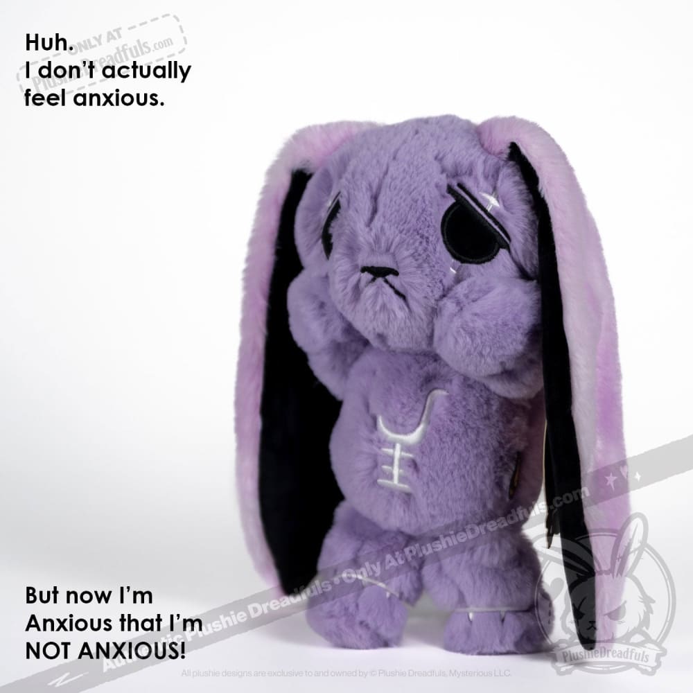 Plushie Dreadfuls - Anxiety Rabbit (Purple Limited Edition) Plush Stuffed Animal Plush