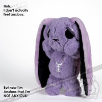 Load image into Gallery viewer, Plushie Dreadfuls - Anxiety Rabbit (Purple Limited Edition) Plush Stuffed Animal Plush
