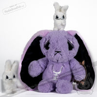 Load image into Gallery viewer, Plushie Dreadfuls - Anxiety Rabbit (Purple Limited Edition) Plush Stuffed Animal Plush
