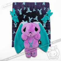 Load image into Gallery viewer, Plushie Dreadfuls - Anxiety Rabbit (PURPLE TEAL Limited Edition) - Plush Stuffed Animal plush

