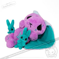 Load image into Gallery viewer, Plushie Dreadfuls - Anxiety Rabbit (PURPLE TEAL Limited Edition) - Plush Stuffed Animal plush
