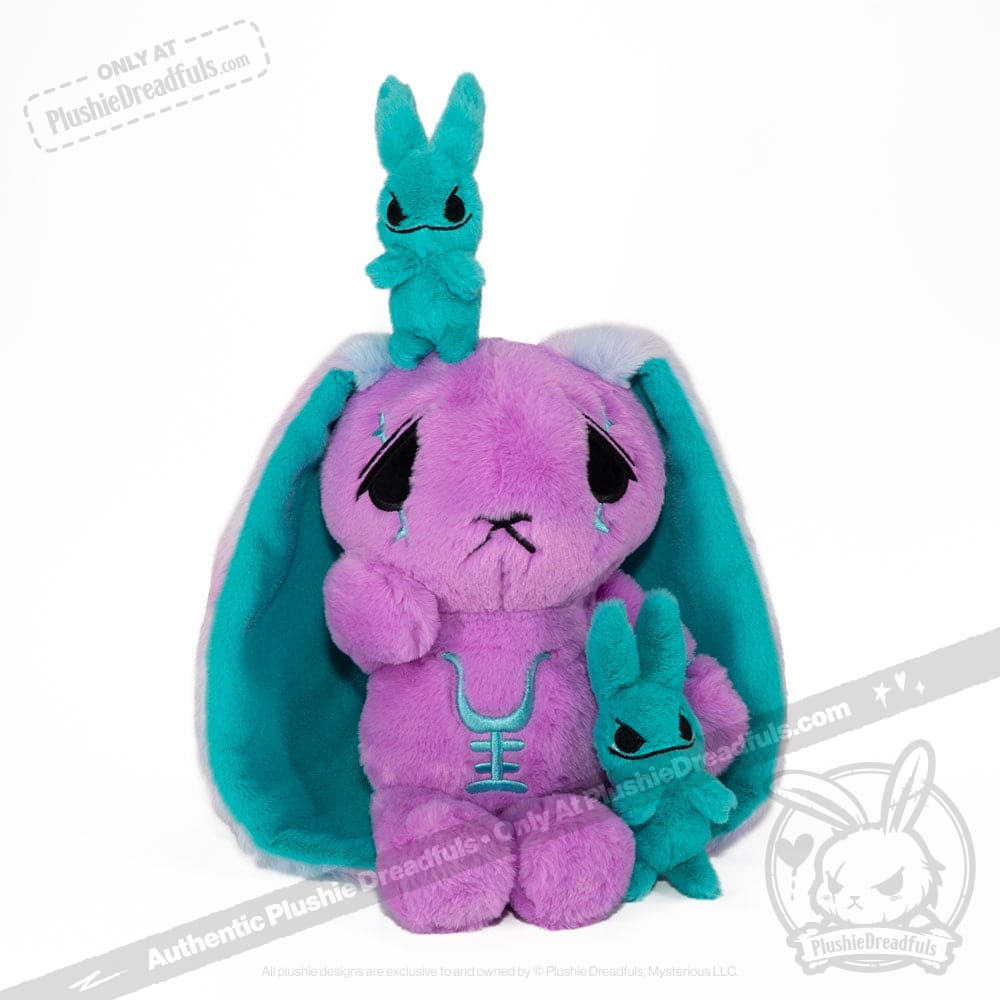 Plushie Dreadfuls - Anxiety Rabbit (PURPLE TEAL Limited Edition) - Plush Stuffed Animal plush