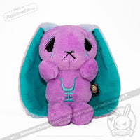 Load image into Gallery viewer, Plushie Dreadfuls - Anxiety Rabbit (PURPLE TEAL Limited Edition) - Plush Stuffed Animal plush

