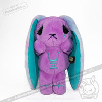 Load image into Gallery viewer, Plushie Dreadfuls - Anxiety Rabbit (PURPLE TEAL Limited Edition) - Plush Stuffed Animal plush
