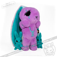 Load image into Gallery viewer, Plushie Dreadfuls - Anxiety Rabbit (PURPLE TEAL Limited Edition) - Plush Stuffed Animal plush
