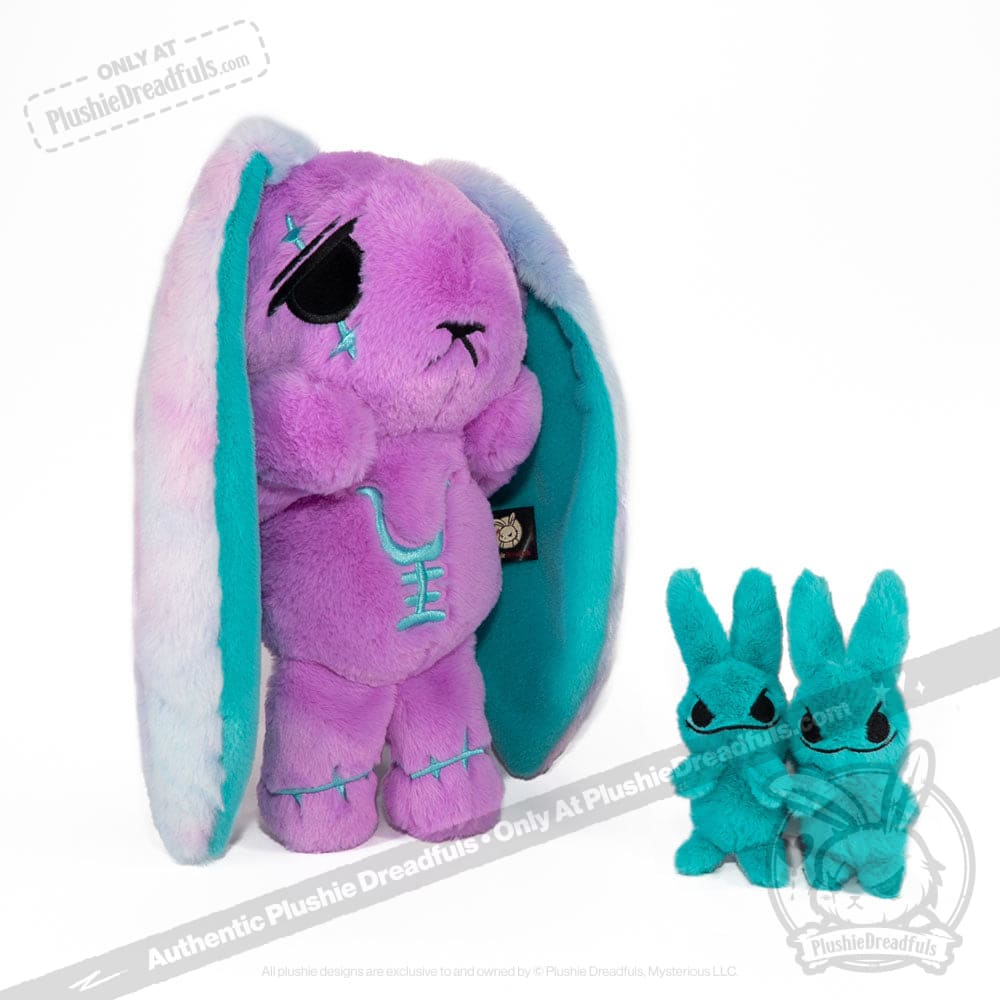 Plushie Dreadfuls - Anxiety Rabbit (PURPLE TEAL Limited Edition) - Plush Stuffed Animal plush
