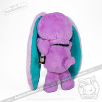 Load image into Gallery viewer, Plushie Dreadfuls - Anxiety Rabbit (PURPLE TEAL Limited Edition) - Plush Stuffed Animal plush
