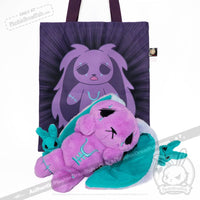 Load image into Gallery viewer, Plushie Dreadfuls - Anxiety Rabbit (PURPLE TEAL Limited Edition) - Plush Stuffed Animal plush
