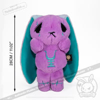 Load image into Gallery viewer, Plushie Dreadfuls - Anxiety Rabbit (PURPLE TEAL Limited Edition) - Plush Stuffed Animal plush
