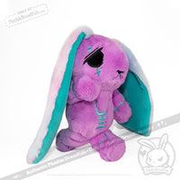 Load image into Gallery viewer, Plushie Dreadfuls - Anxiety Rabbit (PURPLE TEAL Limited Edition) - Plush Stuffed Animal plush
