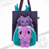 Load image into Gallery viewer, Plushie Dreadfuls - Anxiety Rabbit (PURPLE TEAL Limited Edition) - Plush Stuffed Animal plush
