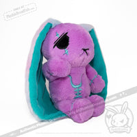 Load image into Gallery viewer, Plushie Dreadfuls - Anxiety Rabbit (PURPLE TEAL Limited Edition) - Plush Stuffed Animal plush
