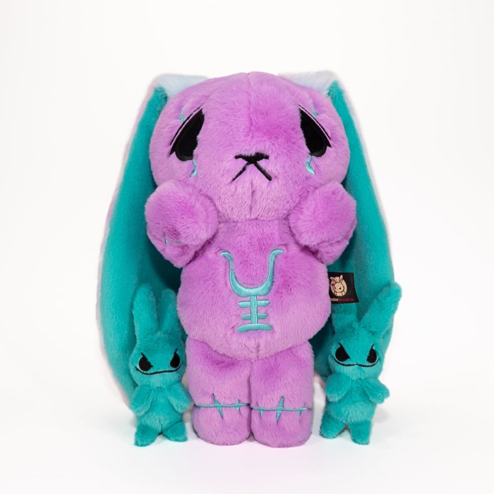 Plushie Dreadfuls - Anxiety Rabbit (PURPLE TEAL Limited Edition) - Plush Stuffed Animal plush