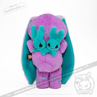 Load image into Gallery viewer, Plushie Dreadfuls - Anxiety Rabbit (PURPLE TEAL Limited Edition) - Plush Stuffed Animal plush
