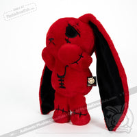 Load image into Gallery viewer, Plushie Dreadfuls Anxiety Rabbit Red ’Pressure’ Edition Plush Stuffed Animal toy
