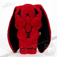 Load image into Gallery viewer, Plushie Dreadfuls Anxiety Rabbit Red ’Pressure’ Edition Plush Stuffed Animal toy
