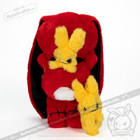Load image into Gallery viewer, Plushie Dreadfuls Anxiety Rabbit Red ’Pressure’ Edition Plush Stuffed Animal toy
