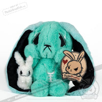 Load image into Gallery viewer, Plushie Dreadfuls - Anxiety Rabbit (Blue Limited Edition) Plush Stuffed Animal Plush
