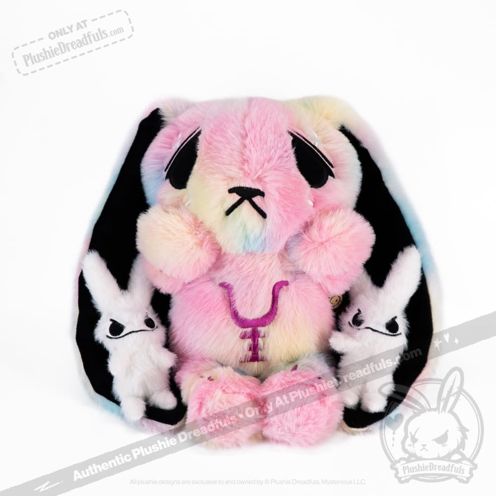 Plushie Dreadfuls - Anxiety Rabbit Tie Dye Limited Edition - Plush Stuffed Animal plush