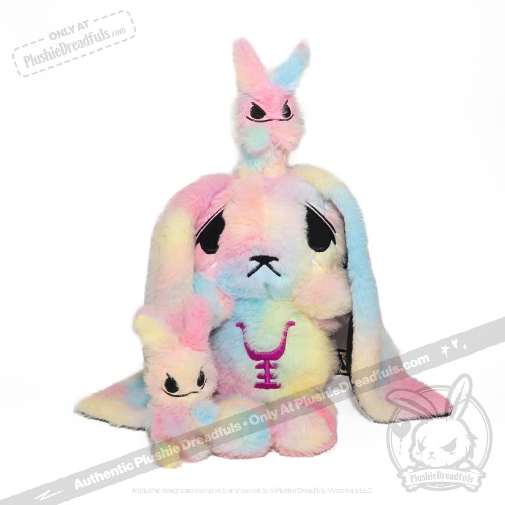 Plushie Dreadfuls - Anxiety Rabbit Tie Dye Limited Edition - Plush Stuffed Animal plush