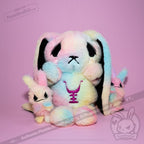 Plushie Dreadfuls - Anxiety Rabbit Tie Dye Limited Edition - Plush Stuffed Animal plush