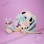 Plushie Dreadfuls - Anxiety Rabbit Tie Dye Limited Edition - Plush Stuffed Animal plush