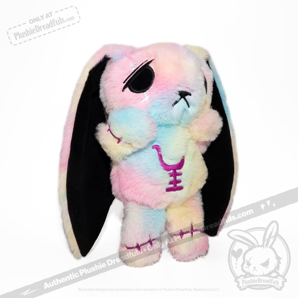 Plushie Dreadfuls - Anxiety Rabbit Tie Dye Limited Edition - Plush Stuffed Animal plush