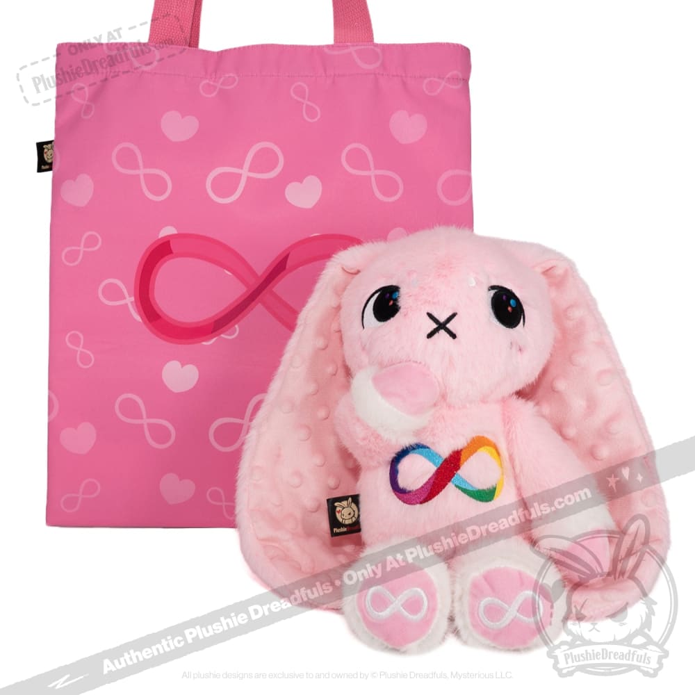 Plushie Dreadfuls - Autism Spectrum Rabbit Pink Edition - Plush Rabbit Stuffed Animal plush