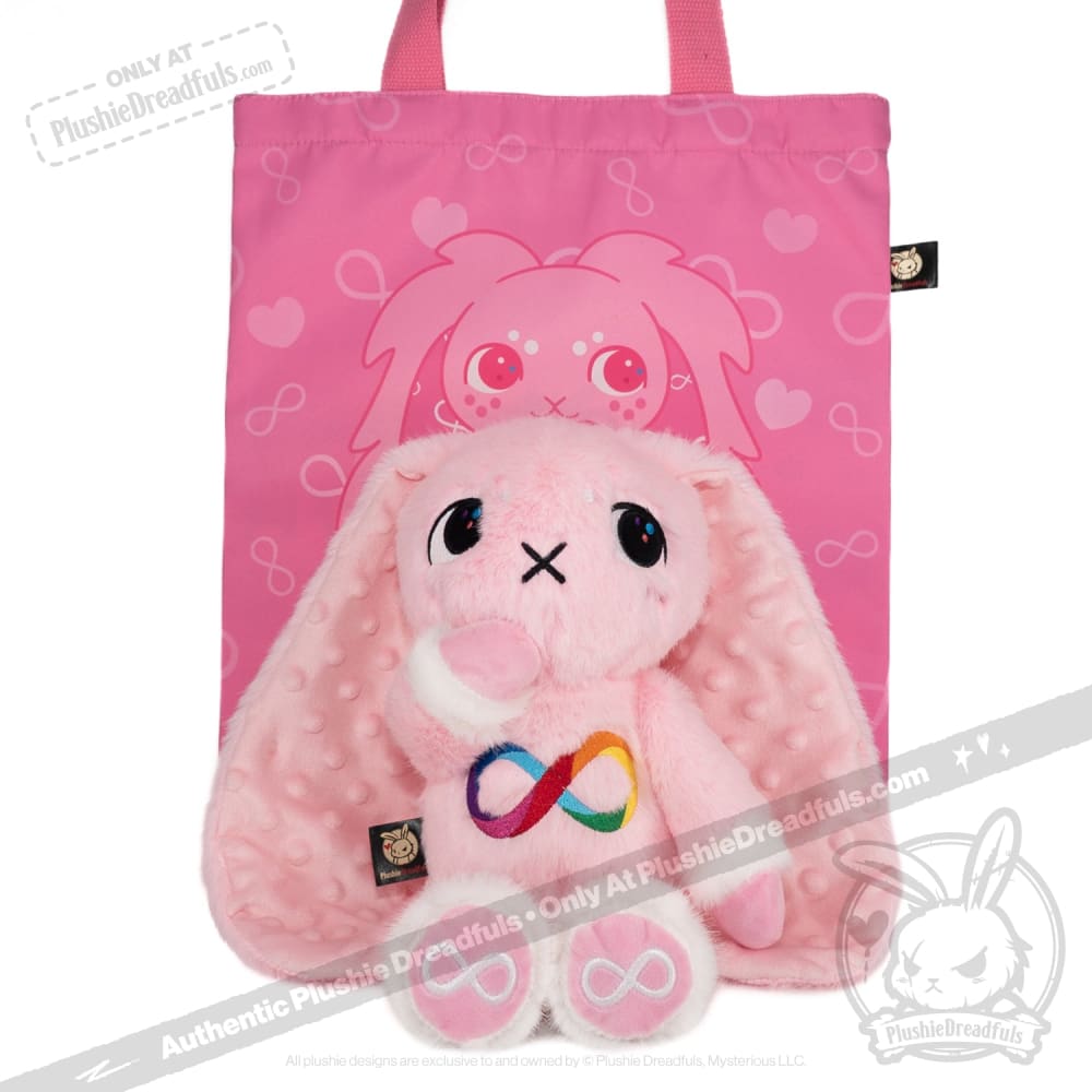 Plushie Dreadfuls - Autism Spectrum Rabbit Pink Edition - Plush Rabbit Stuffed Animal plush