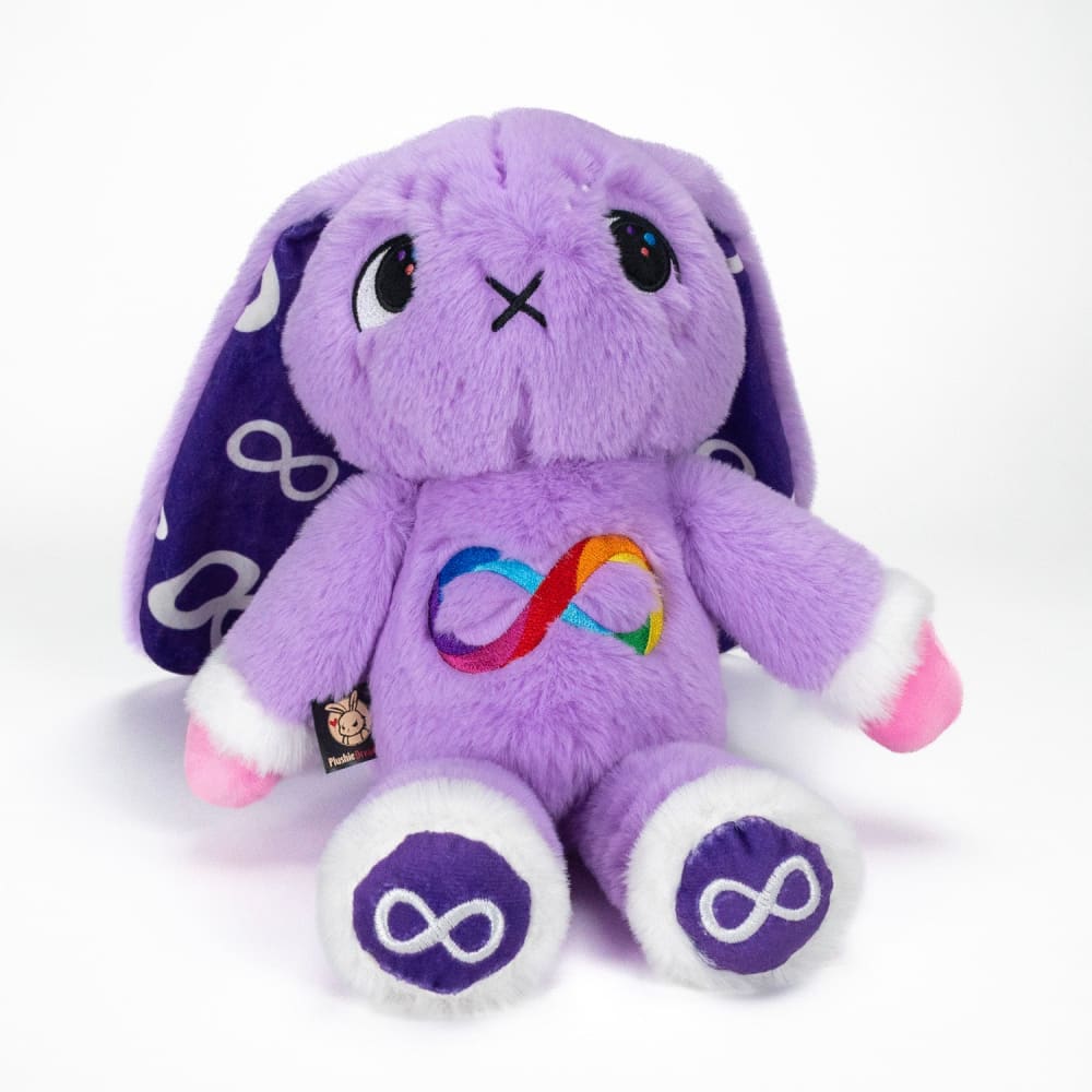 Plushie Dreadfuls - Autism Spectrum Rabbit Purple Edition - Plush Rabbit Stuffed Animal plush