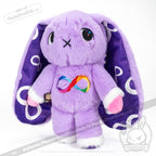 Plushie Dreadfuls - Autism Spectrum Rabbit Purple Edition - Plush Rabbit Stuffed Animal plush