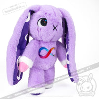 Load image into Gallery viewer, Plushie Dreadfuls - Autism Spectrum Rabbit Purple Edition - Plush Rabbit Stuffed Animal plush
