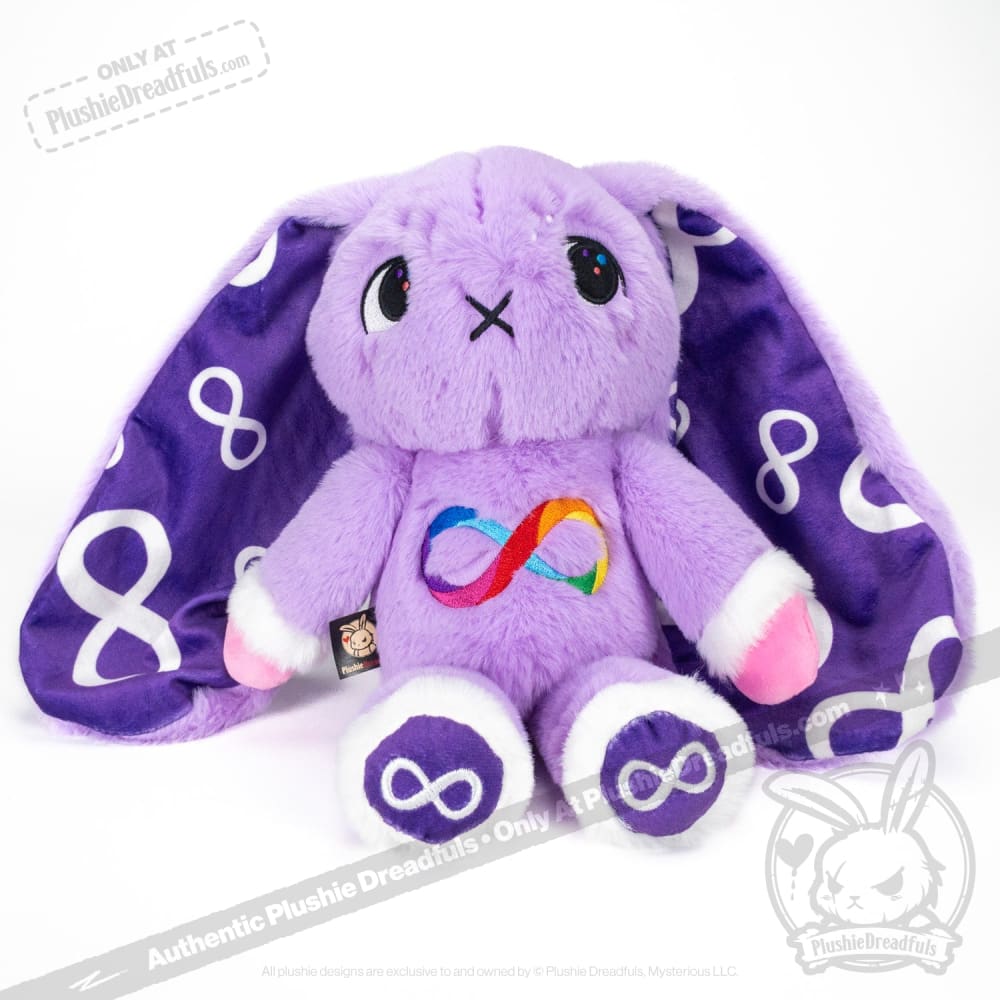 Plushie Dreadfuls - Autism Spectrum Rabbit Purple Edition - Plush Rabbit Stuffed Animal plush