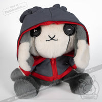 Load image into Gallery viewer, Plushie Dreadfuls -Avoidant Personality Disorder Rabbit - Plush Stuffed Animal - Mysterious
